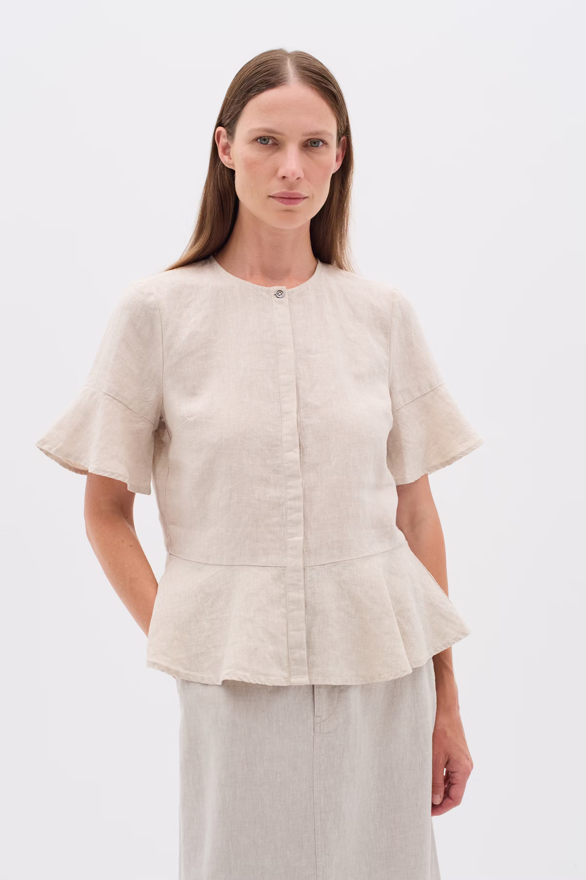 RigittaIW Hør Skjorte LOOKBOOK FRONT 30110343-1304031