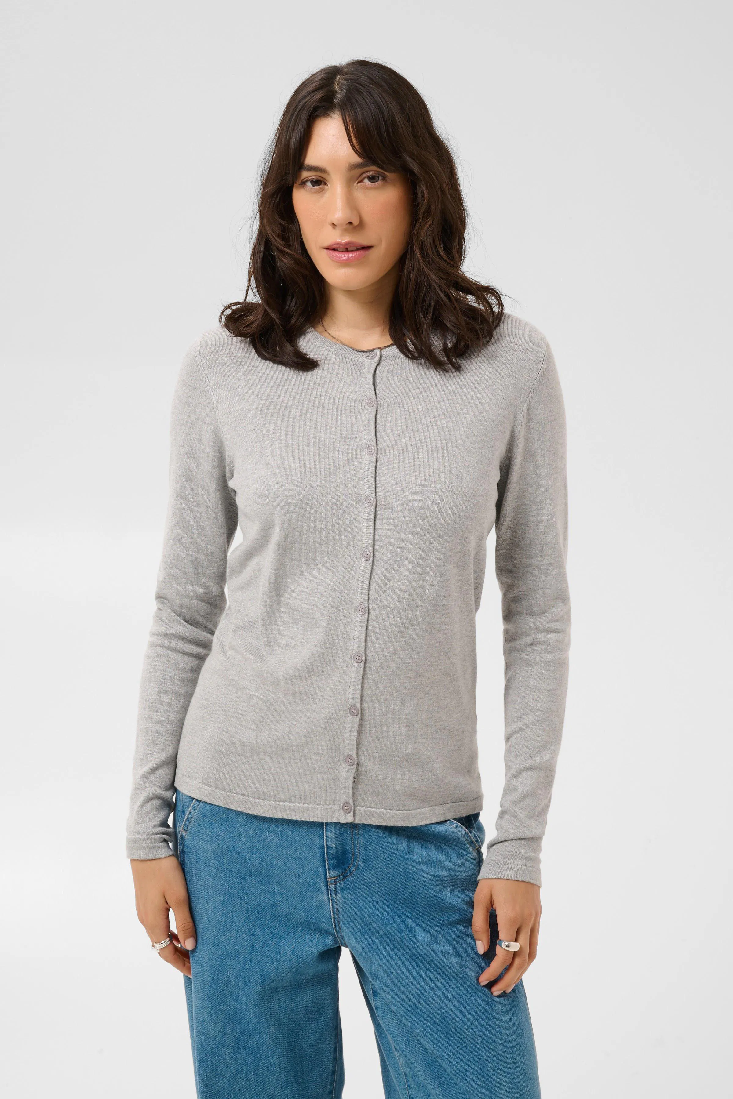 MilaSZ R-Neck Cardigan LOOKBOOK FRONT 30500005-1541011