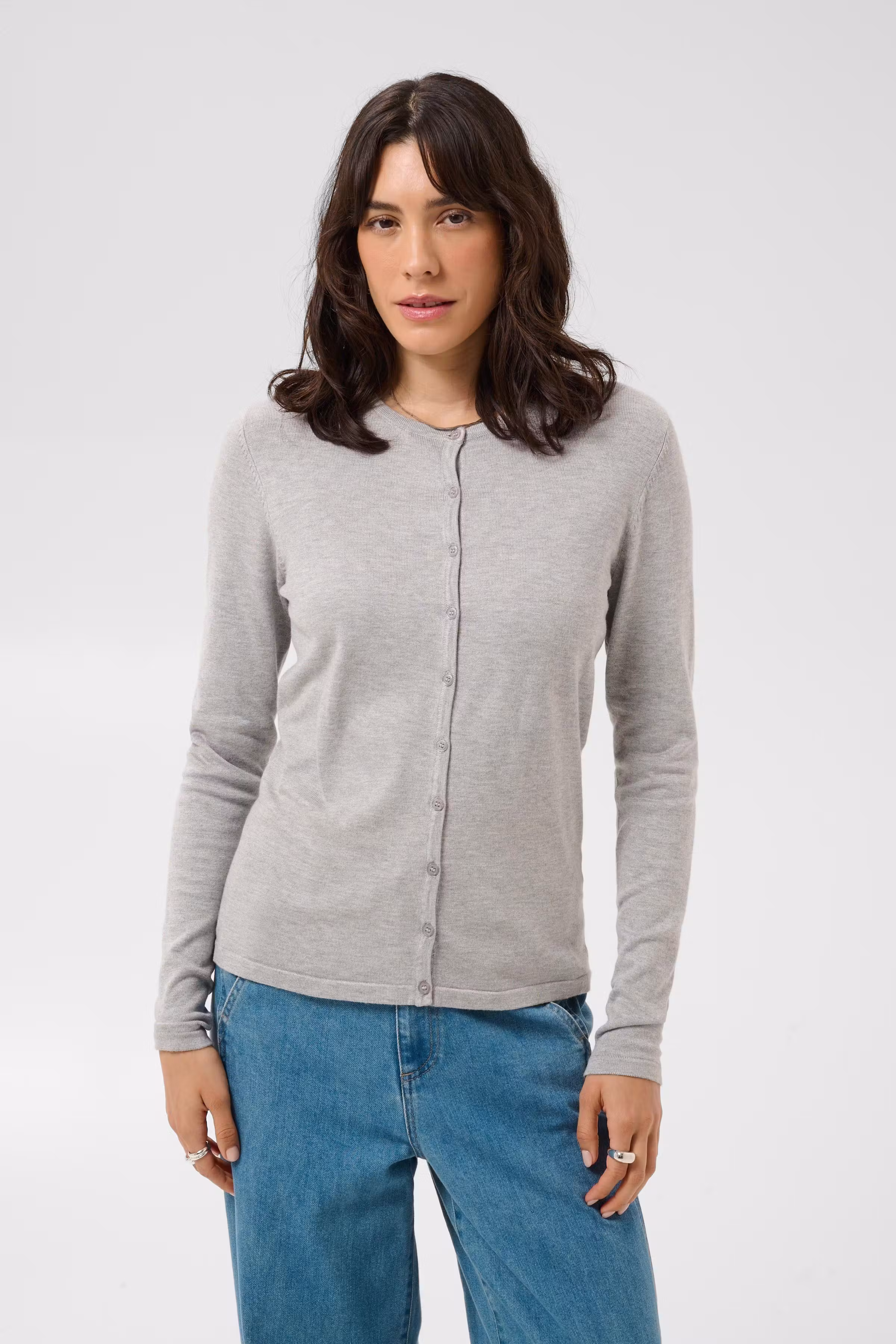 MilaSZ R-Neck Cardigan LOOKBOOK FRONT 30500005-1541011