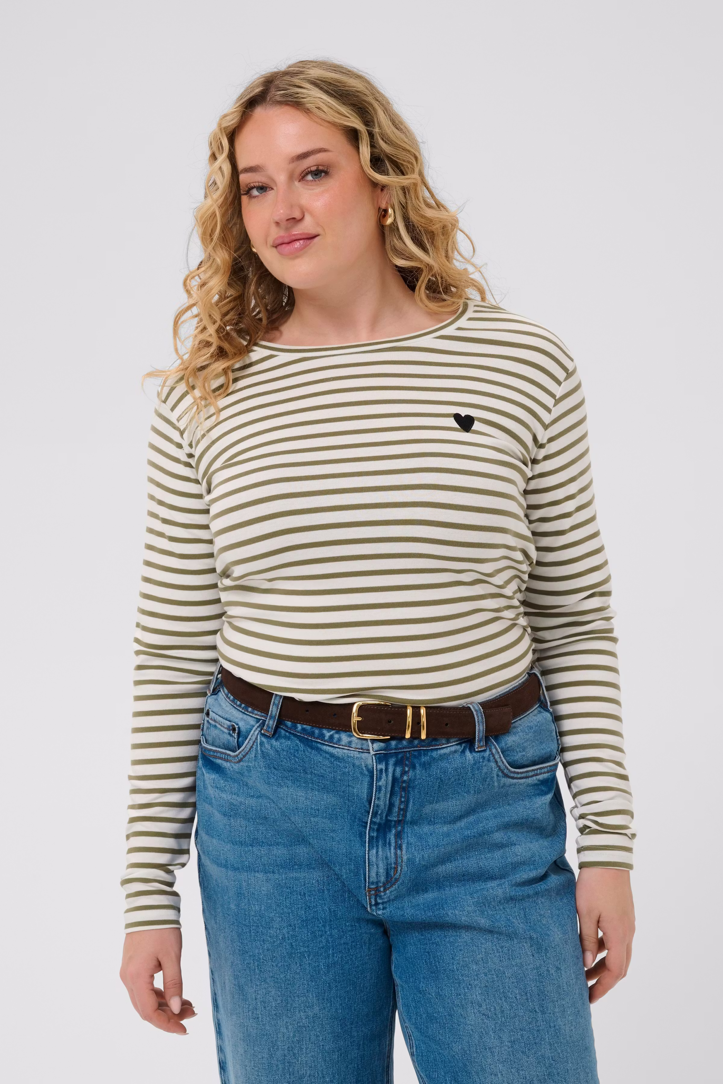 KClia Stribet Langærmet T-shirt LOOKBOOK FRONT 10580179-110094