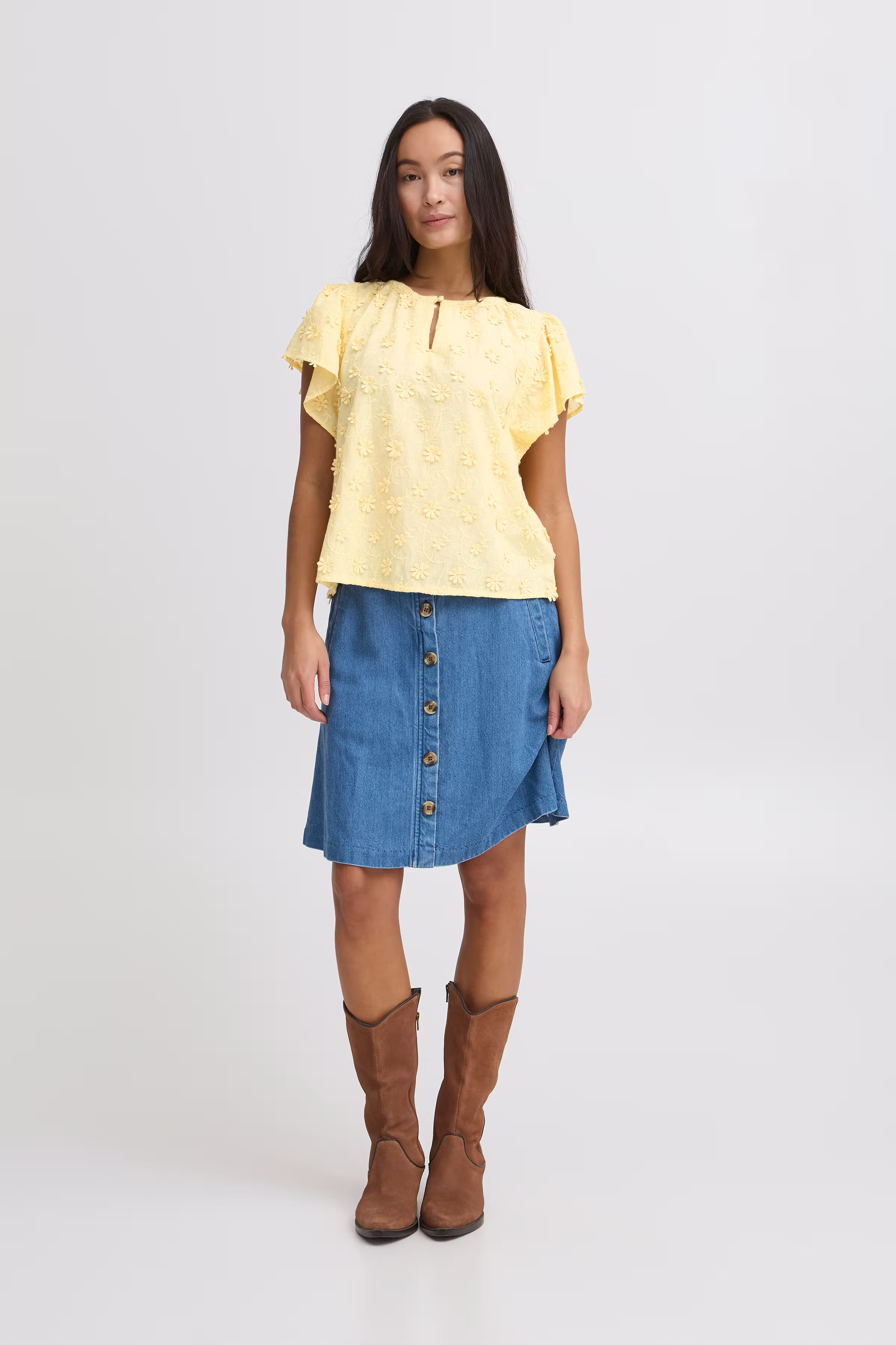 IRLIANE Kurzarm-Bluse LOOKBOOK FRONT 20122626-120826