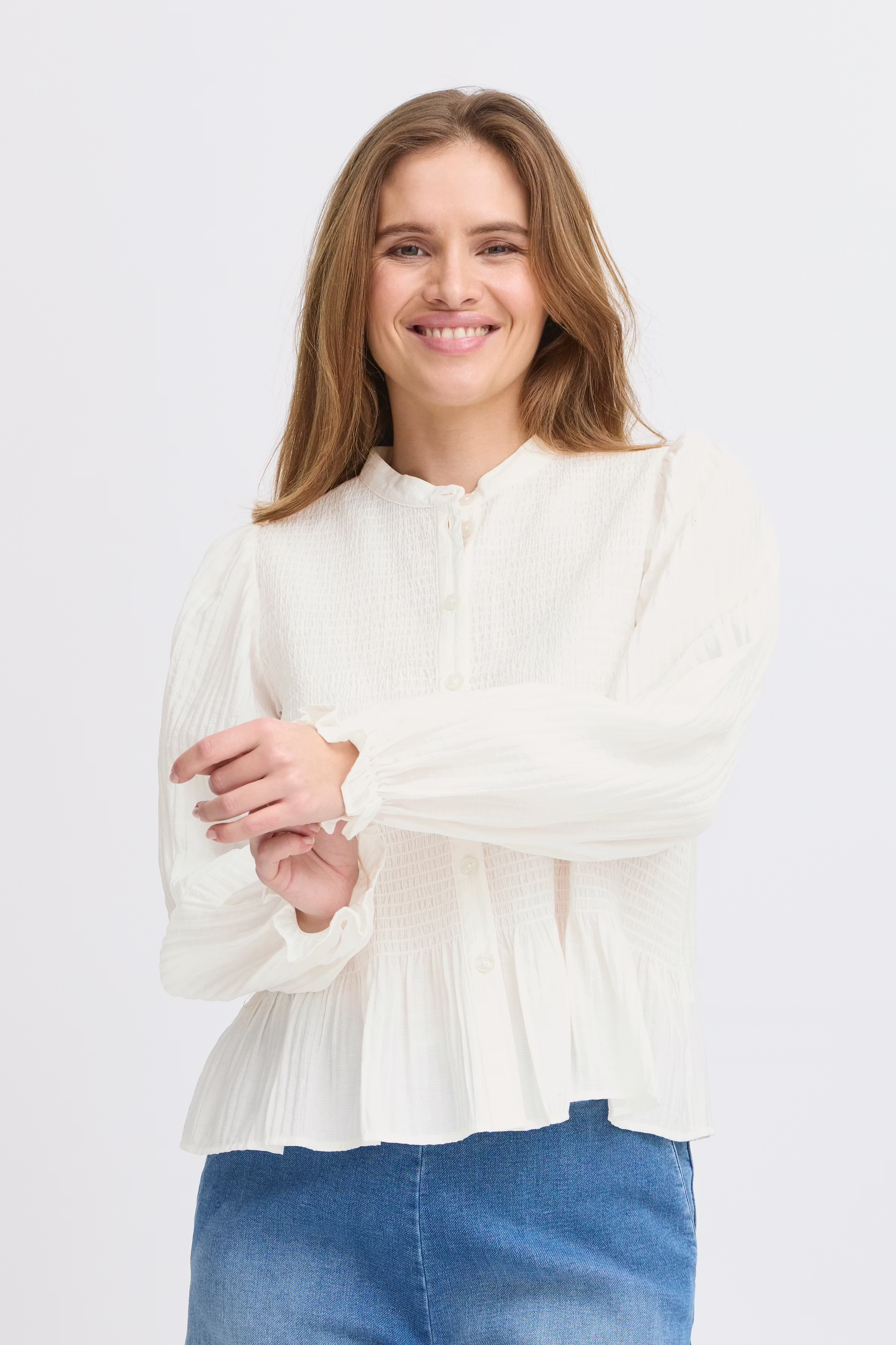 PZISABELLE Skjorte LOOKBOOK FRONT 50208756-114201