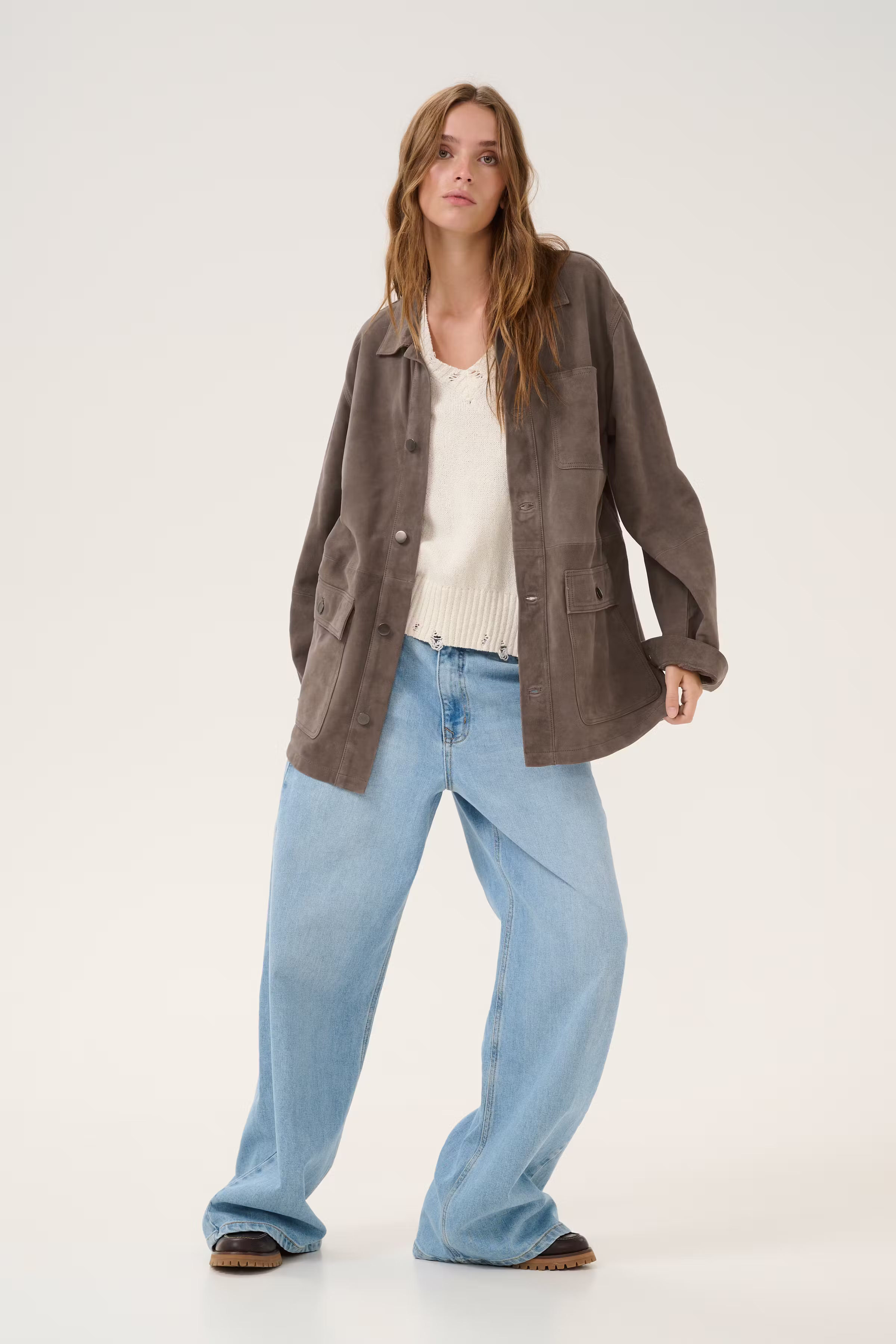 OllyMW Suède jas LOOKBOOK BACK 10705103-190810