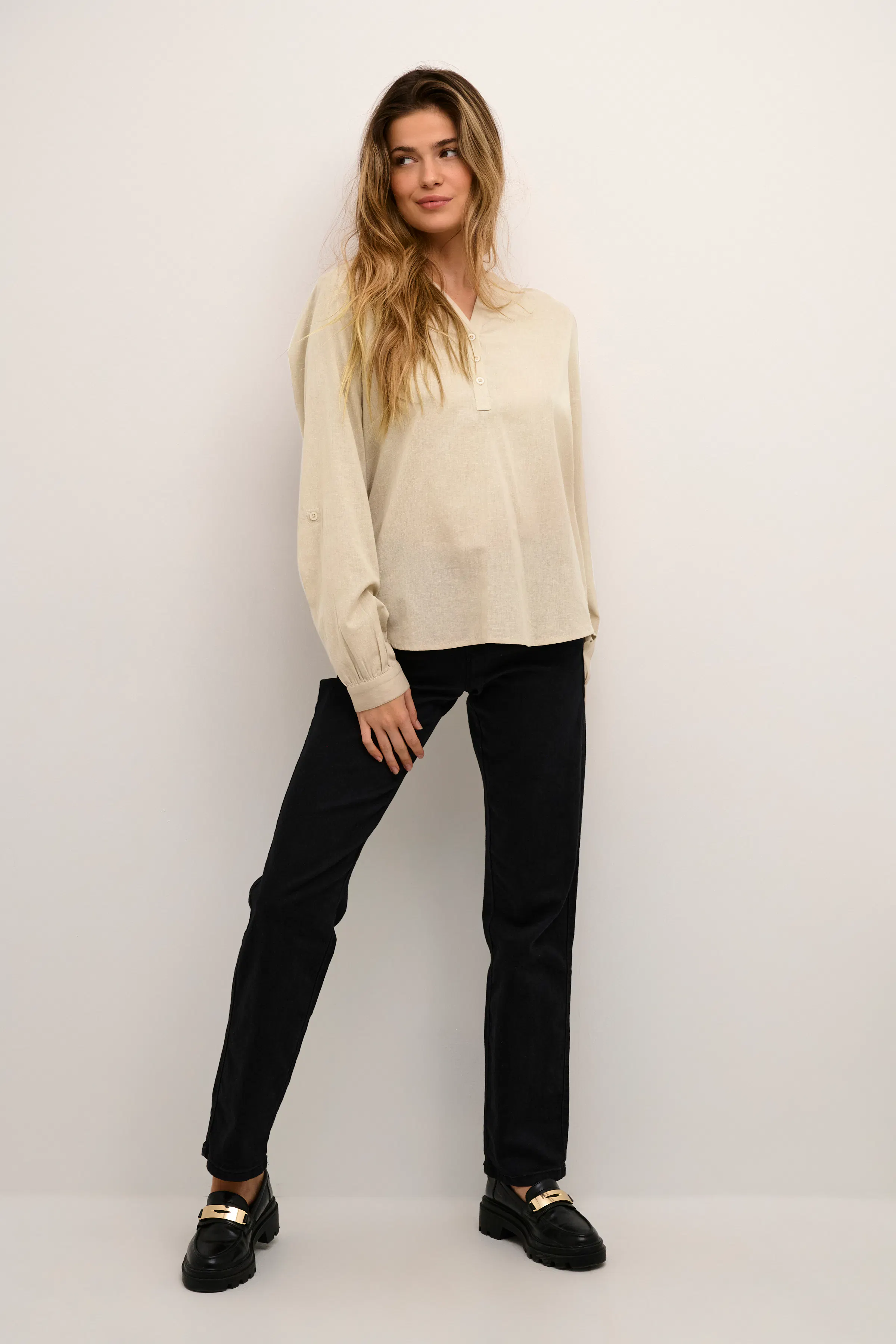 KAmajse Hørbluse LOOKBOOK FRONT 10507392-151305