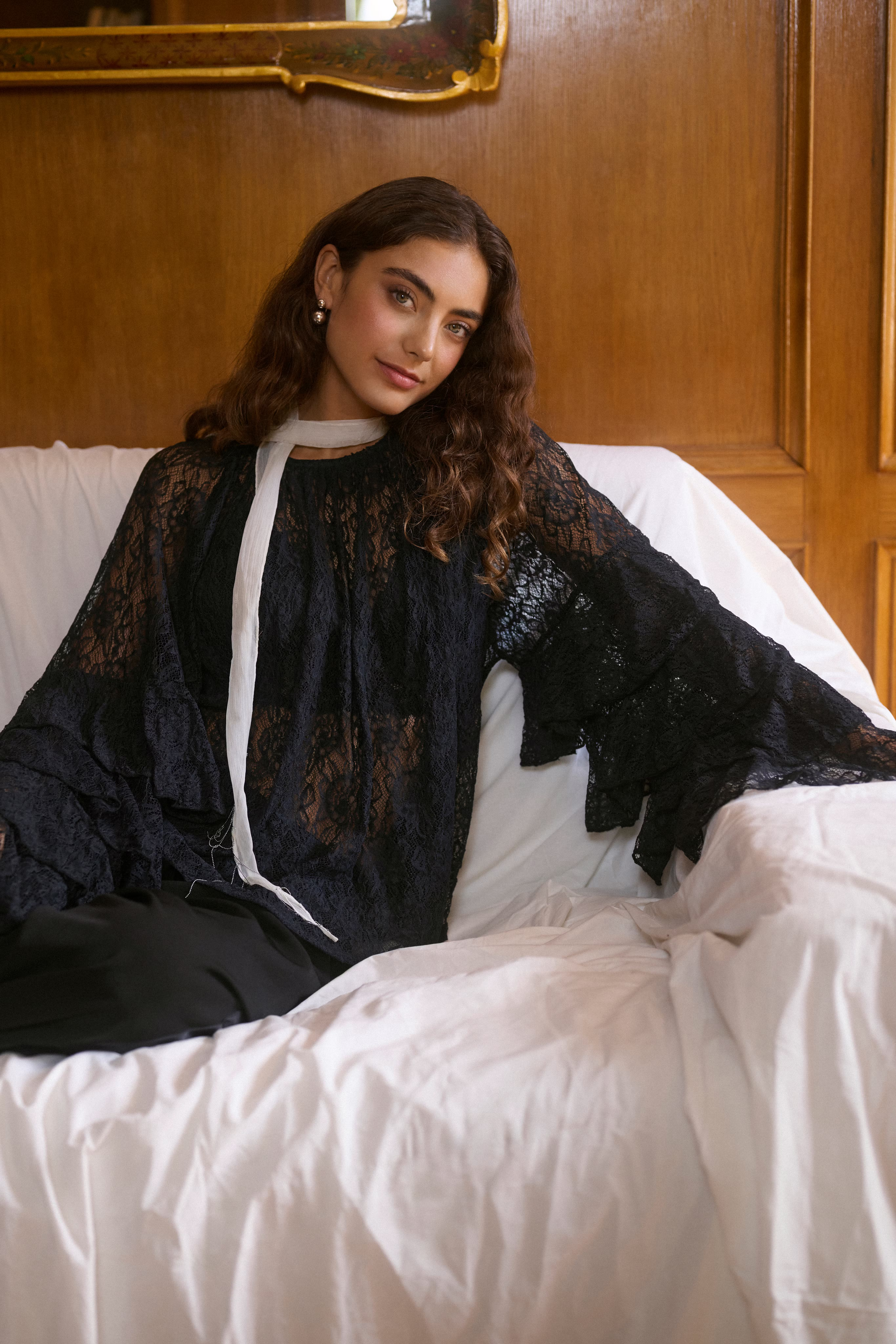 CUclemency Bluse mit Rüschenärmeln LOCATION NONE 50112497-500012