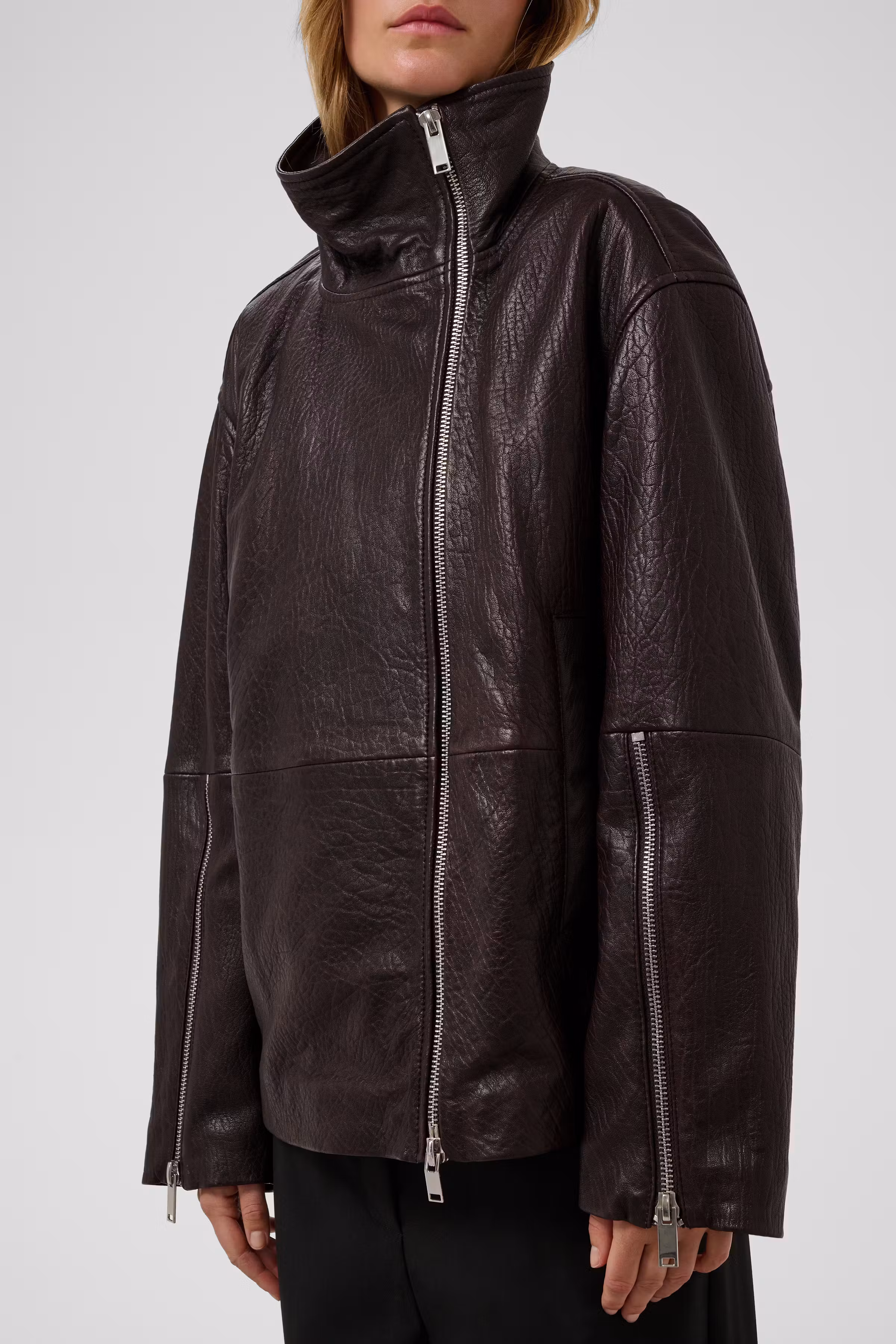 SLGinnie Casual Leather Jacket LOOKBOOK DETAIL 30409430-191018