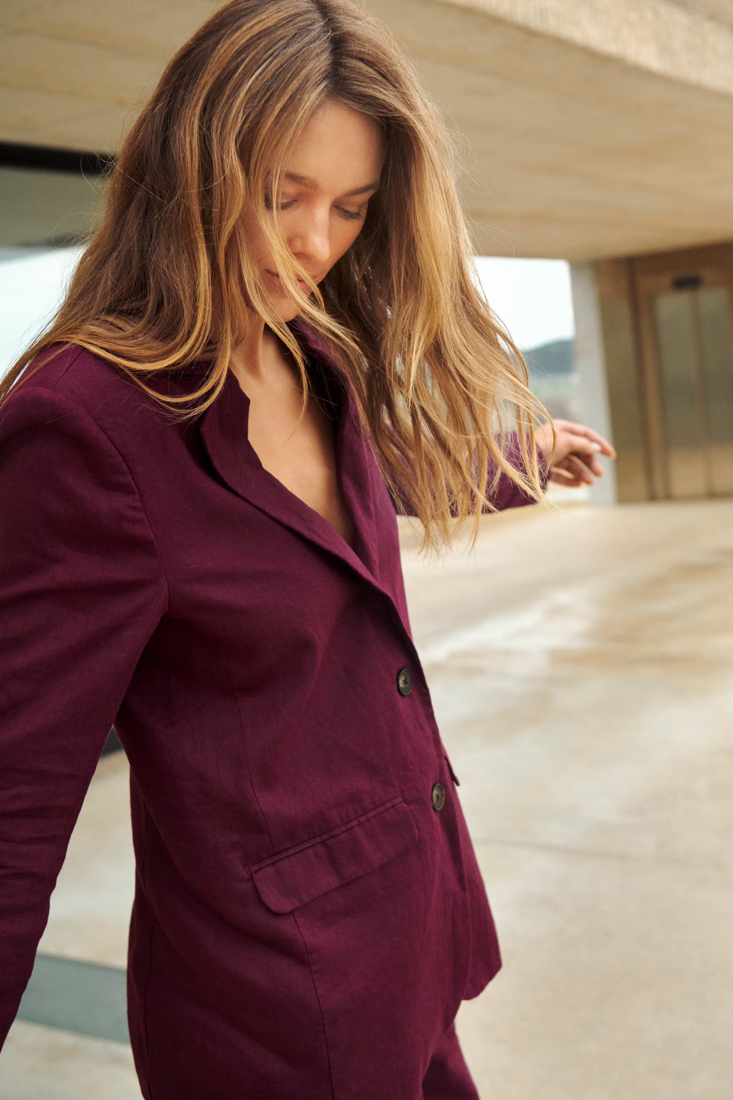 NyanPW Linen Blazer LOCATION NONE 30309561-191718